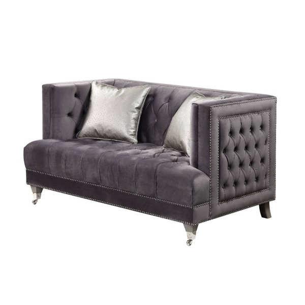 Rosdorf Park Louisburg 36 Upholstered Loveseat Wayfair 8499